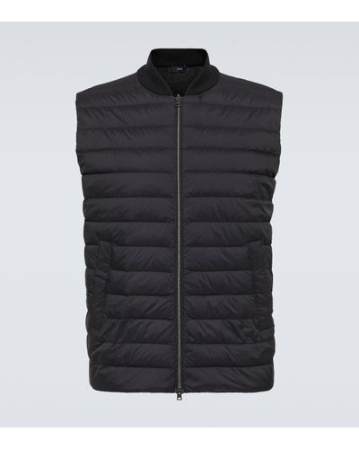 Herno Wool And Silk Down Vest - Black
