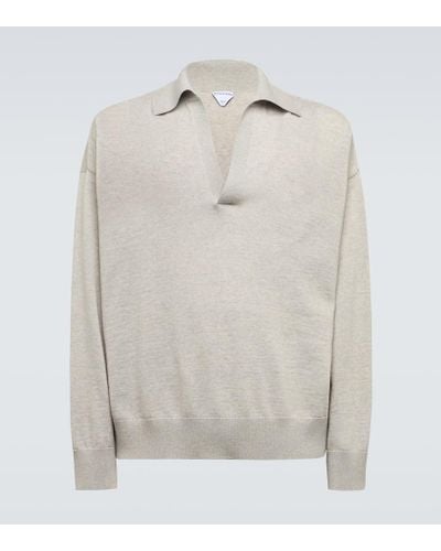 Bottega Veneta Wool Polo Sweater - White