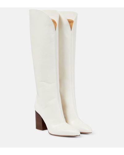 Gabriela Hearst Cora Leather Knee-high Boots - White