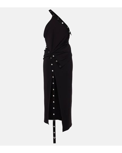The Attico Embellished Jersey Midi Dress - Black