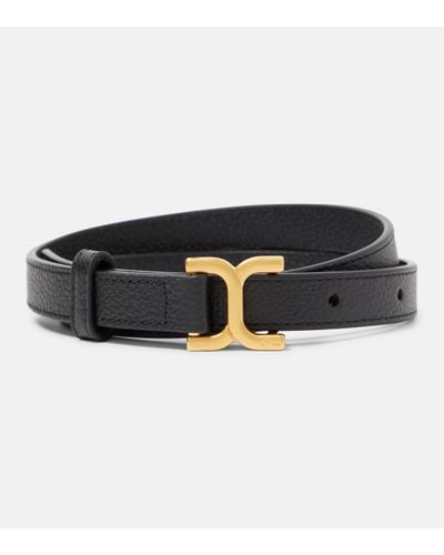 Chloé Marcie Leather Belt - Black