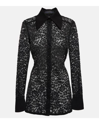 Proenza Schouler Camisa de encaje - Negro