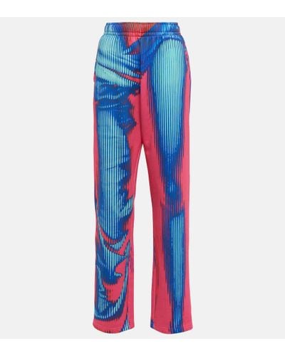 Y. Project X Jean Paul Gaultier Printed Sweatpants - Blue