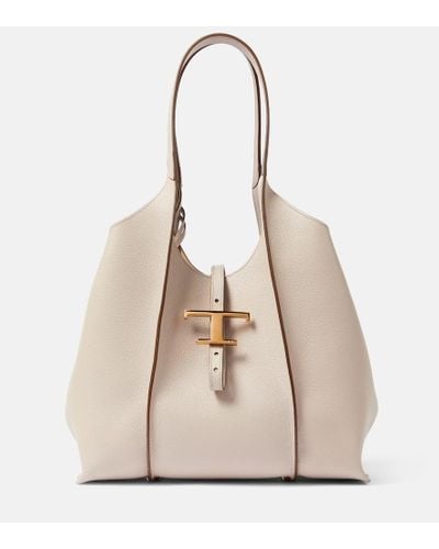 Tod's Borsa T Timeless Small in pelle - Neutro