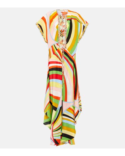 Emilio Pucci Printed Silk Maxi Dressprinted Silk Kaftan Maxi Dress - Multicolour