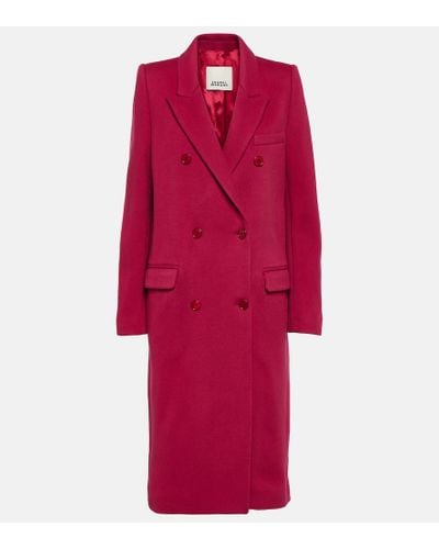 Isabel Marant Enarryli Wool And Cashmere Coat - Red