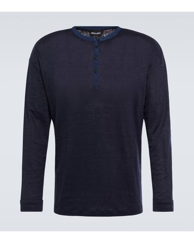 Giorgio Armani Top en lin - Bleu