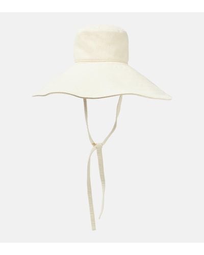 Ruslan Baginskiy Sombrero de pescador de lona de algodon - Blanco
