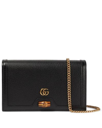 Gucci Diana Mini Bag With Bamboo - Black