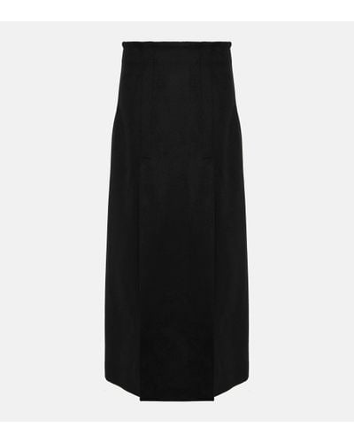 Proenza Schouler Wool-blend Maxi Skirt - Black
