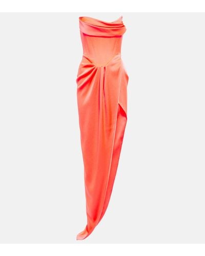 Alex Perry Harland Satin Crepe Gown - Red