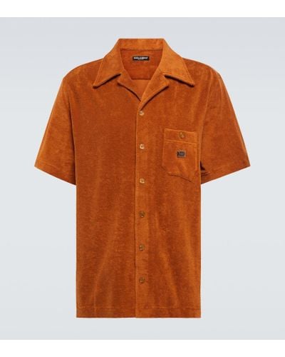 Dolce & Gabbana Terry Bowling Shirt - Orange