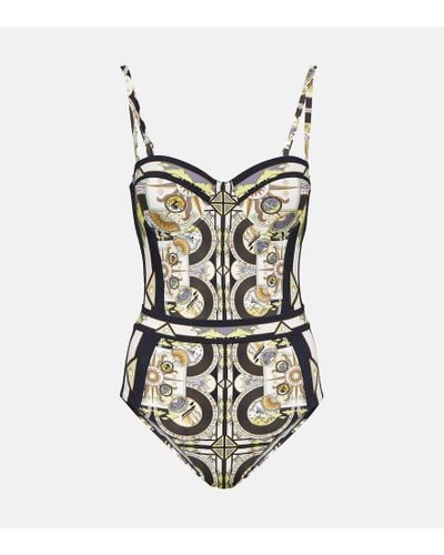 Tory Burch Printed Swimsuit - White