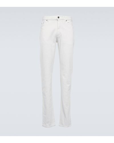 Zegna Roccia Mid-rise Slim Jeans - White