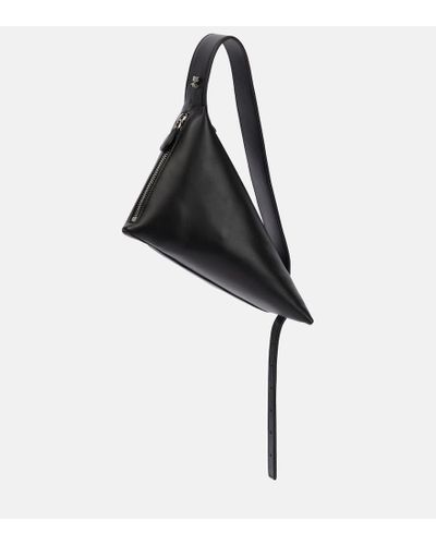Courreges The One Leather Shoulder Bag - Black