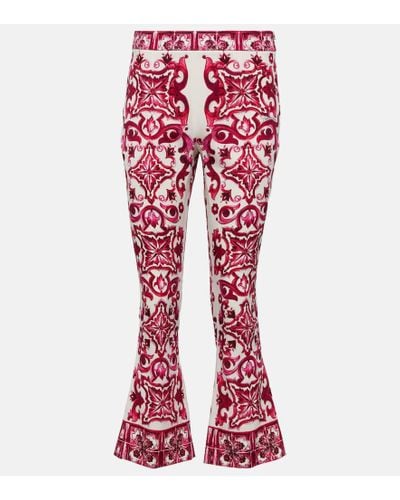 Dolce & Gabbana Two-tone Pants With Flared Leg