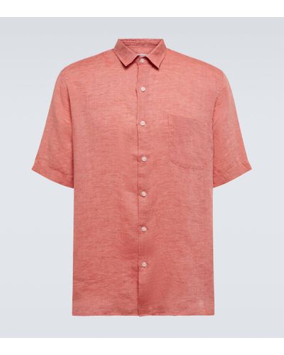 Sunspel Linen Shirt - Pink