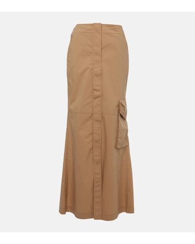 Dorothee Schumacher Poplin Power Cotton-Blend Maxi Skirt - Natural