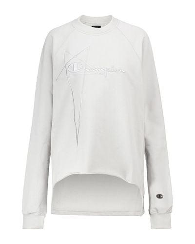 Rick Owens X Champion® Cotton Jersey Sweatshirt - White
