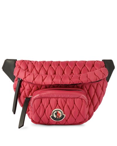 Moncler Quilted Belt Bag - Red