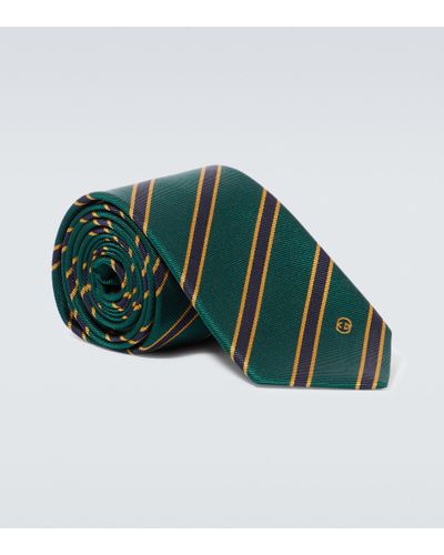 Gucci Krawatte Interlocking G aus Seide - Grün