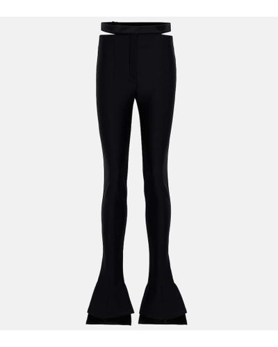 Mugler Pantalones con aberturas - Negro