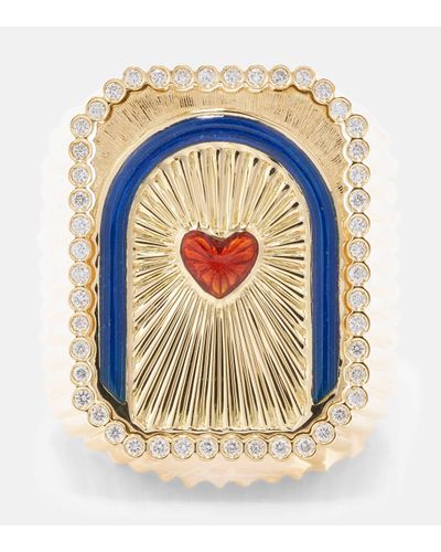 Marie Lichtenberg Bague Heart Mini Scap en or 18 ct et diamants - Métallisé