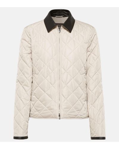 Loro Piana Halit Leather-trimmed Jacket - White