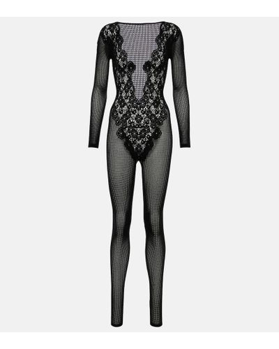 Wolford Jumpsuit in pizzo - Nero