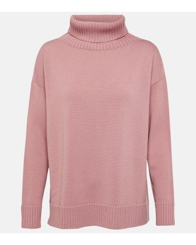 Max Mara Nuble Wool Turtleneck Sweater - Pink