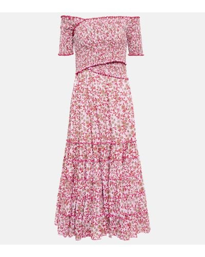 Poupette Soledad Floral Midi Dress - Pink