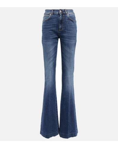 Alexander McQueen High-Rise Flared Jeans - Blau