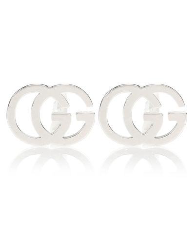 Gucci Gg Tissue 18-karat White Gold Earrings