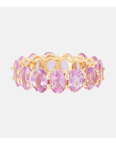 SHAY 18kt Gold Eternity Ring With Sapphires - Pink
