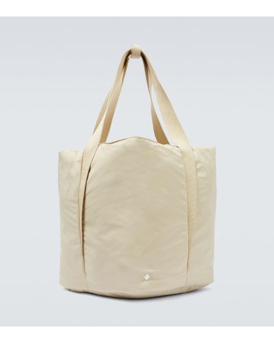 The Row Drew Leather-trimmed Tote - Natural