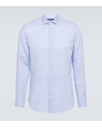 Frescobol Carioca Antonio Linen Shirt - Blue