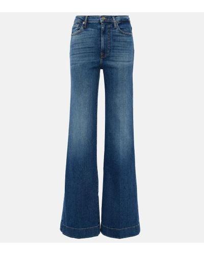7 For All Mankind Jeans flared Modern Dojo a vita alta - Blu