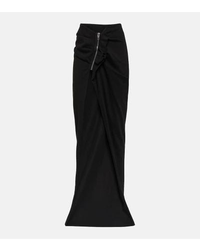 Rick Owens DRKSHDW - Gonna lunga in cotone - Nero