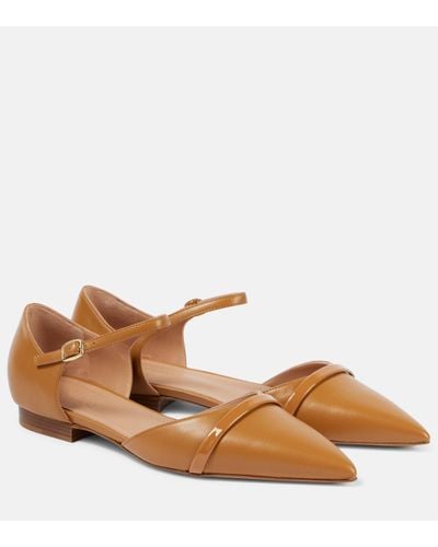 Malone Souliers Ulla Leather Flats - Brown