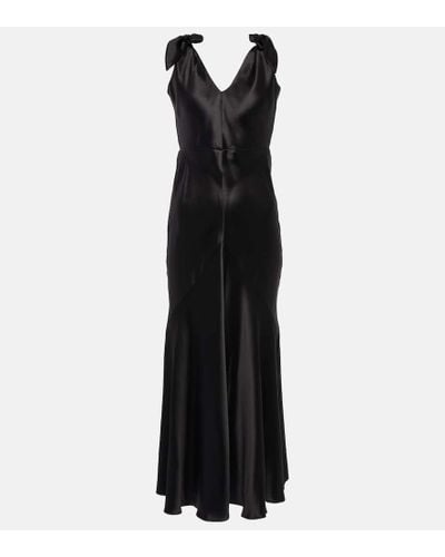 Gabriela Hearst Havilland Silk Satin Gown - Black
