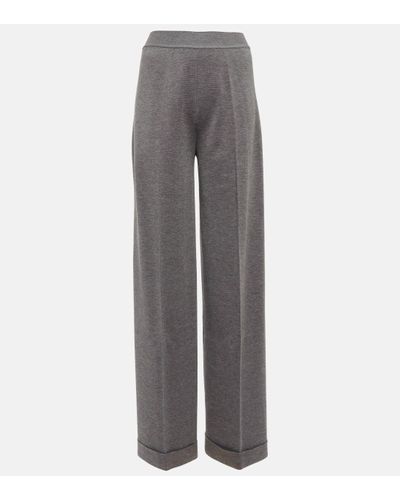 Loro Piana Cashmere And Silk Trousers - Grey