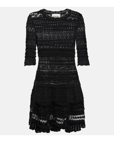 Isabel Marant Printed Cotton Minidress - Black