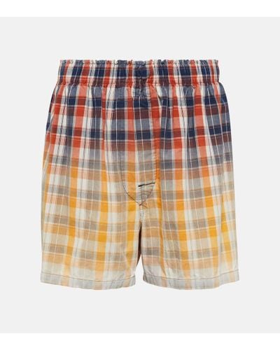 Maison Margiela Shorts in cotone a quadri - Multicolore