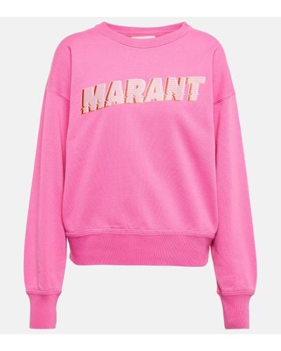 Isabel Marant Mobyli Logo Cotton-blend Sweatshirt - Pink