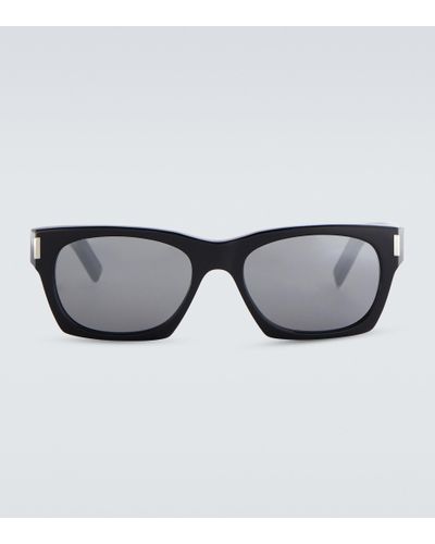 Saint Laurent Rectangular Acetate Sunglasses - Brown