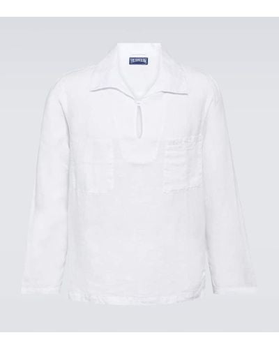 Vilebrequin Comores Linen Polo Shirt - White