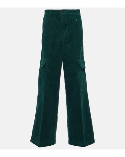 Acne Studios Cotton Corduroy Cargo Trousers - Green