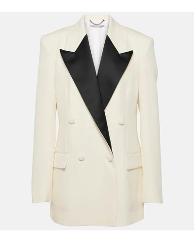 Stella McCartney Wool Tuxedo Jacket - White