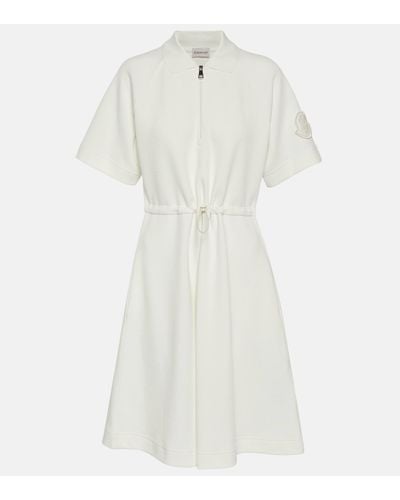Moncler Robe en coton melange - Blanc