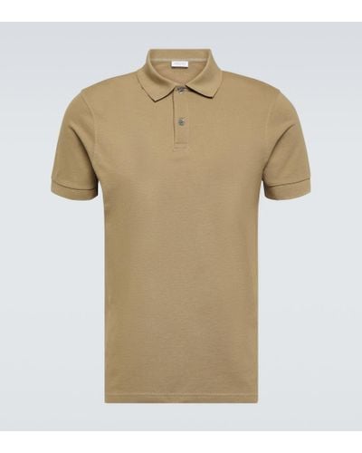 Sunspel Cotton Pique Polo Shirt - Natural